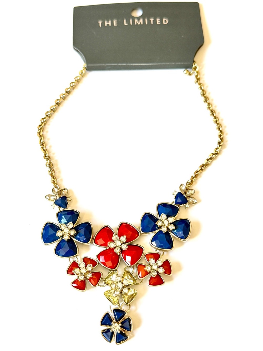 4th OF JULY BOUQUET | THE LIMITED Red, White & Blue Statement Necklace | NWT